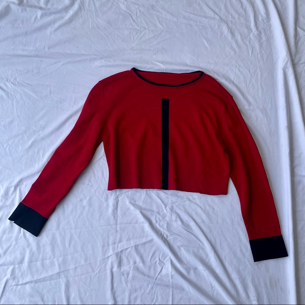 Women’s Cropped Red Sweater